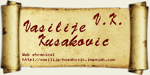 Vasilije Kušaković vizit kartica